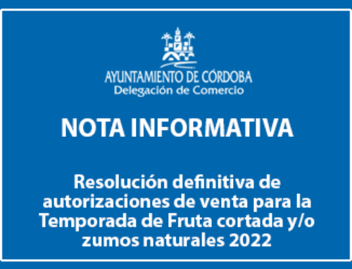 Resolución definitiva de autorizaciones de venta para la Temporada de Fruta cortada y/o zumos naturales 2022